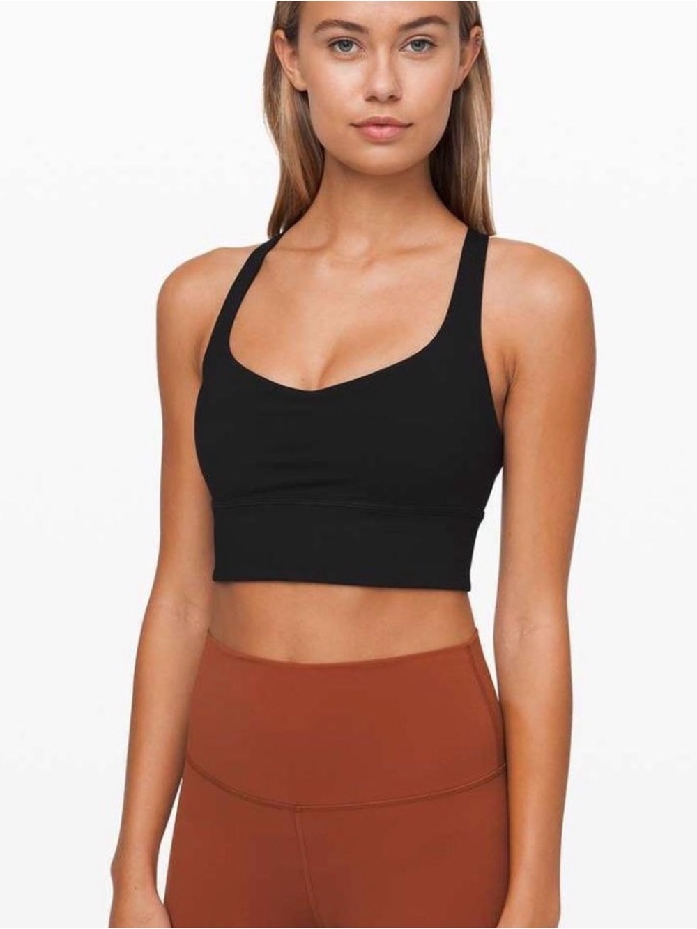 Lululemon free to be wild long long bra size 4 black